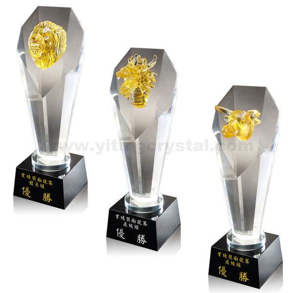 琉璃獎盃-B11123-獅、牛、鷹 