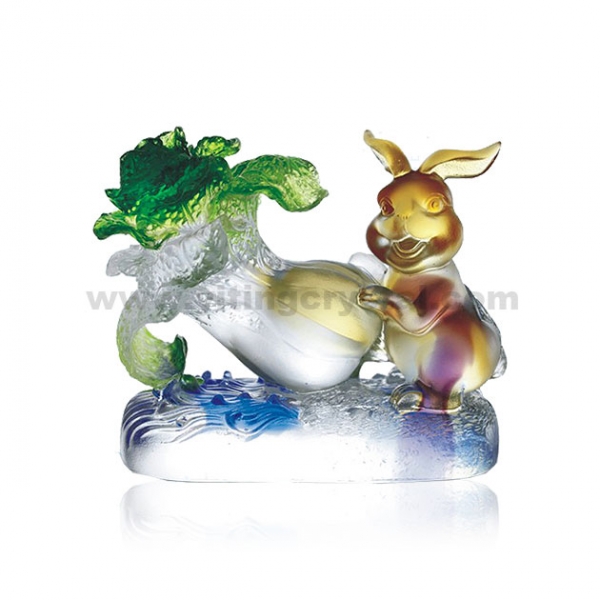 精品獎盃-金兔送財 (含底座)