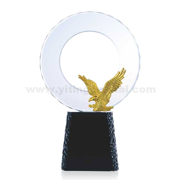 黑水晶獎盃-圓融/老鷹